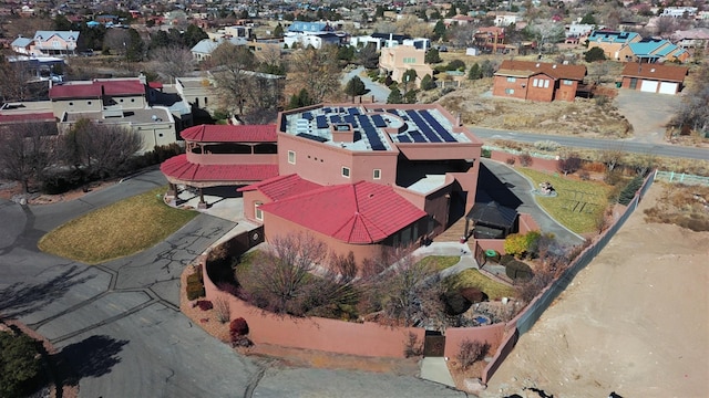 aerial view with a residential view