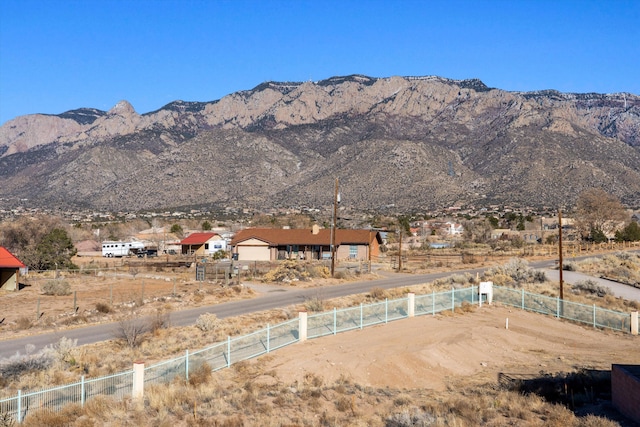 property view of mountains featuring a rural view