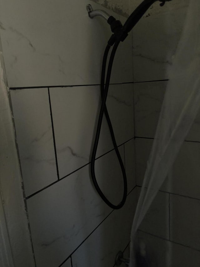 room details with tiled shower