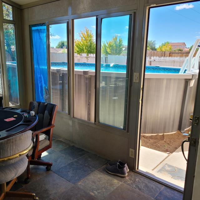 view of sunroom