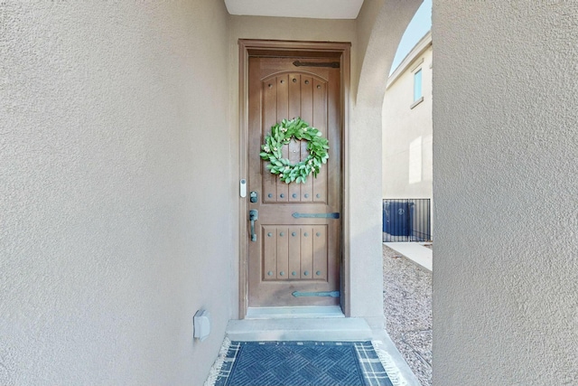 view of doorway to property