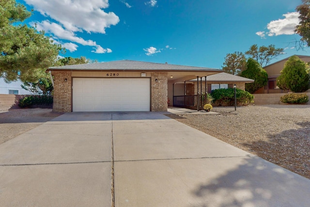 ranch-style house with a garage