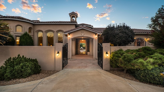 view of mediterranean / spanish house