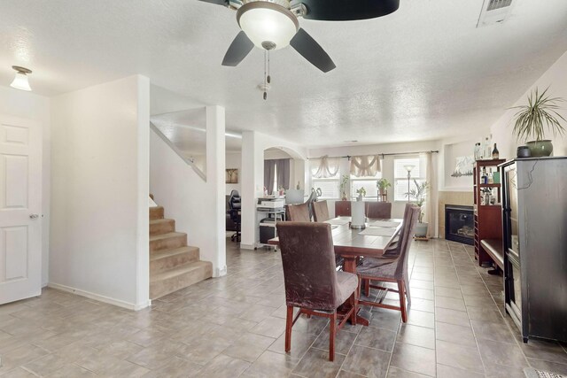 interior space featuring a textured ceiling