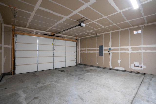 garage with electric panel