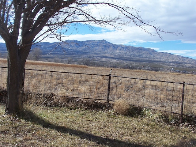 property view of mountains with a rural view