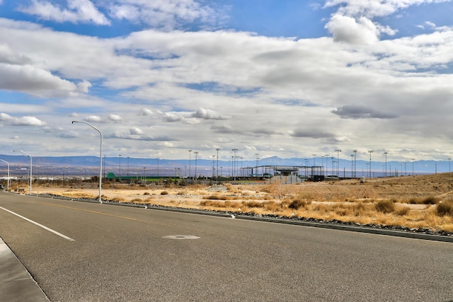 view of street with a mountain view