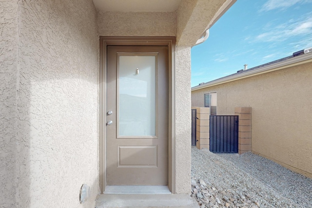 view of doorway to property