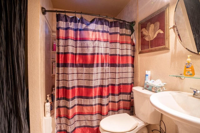 bathroom with toilet and sink