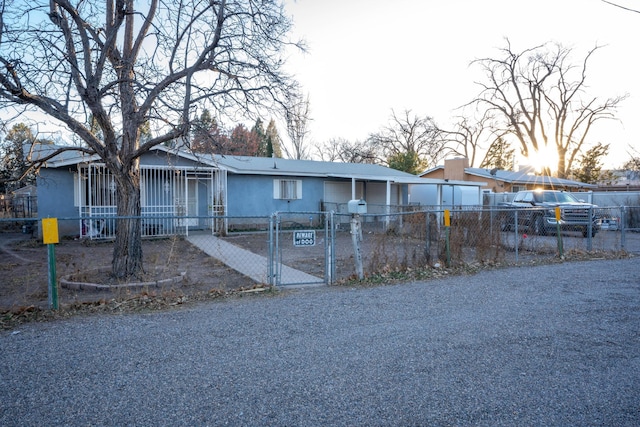 view of ranch-style home