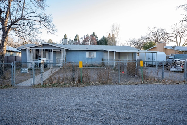 view of ranch-style home