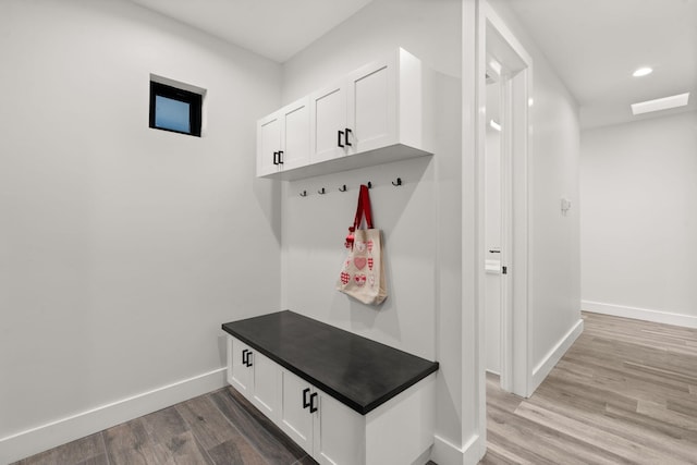 mudroom featuring hardwood / wood-style flooring