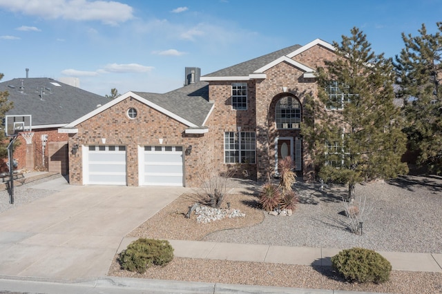 view of property featuring a garage