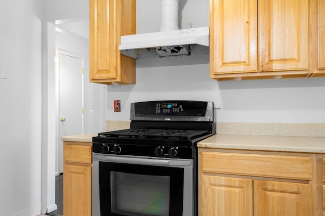 kitchen featuring gas stove