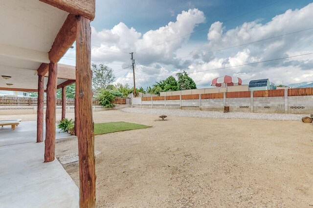 view of yard with a patio