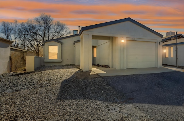 view of front of house featuring a garage