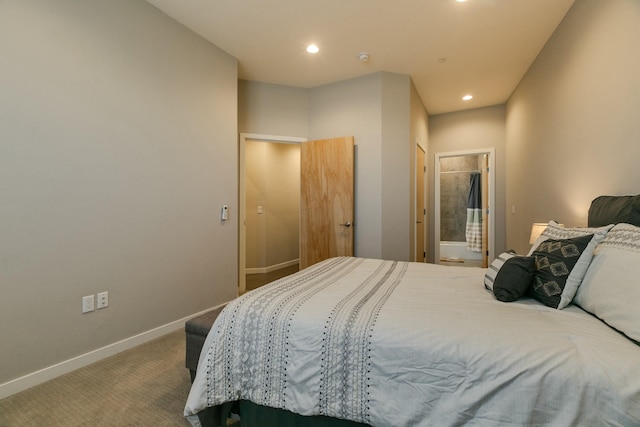 bedroom featuring carpet