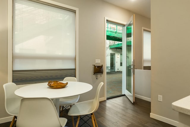 dining room featuring dark hardwood / wood-style floors