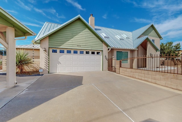 view of front of home featuring a garage