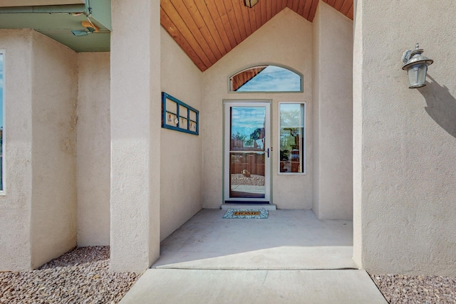 view of doorway to property