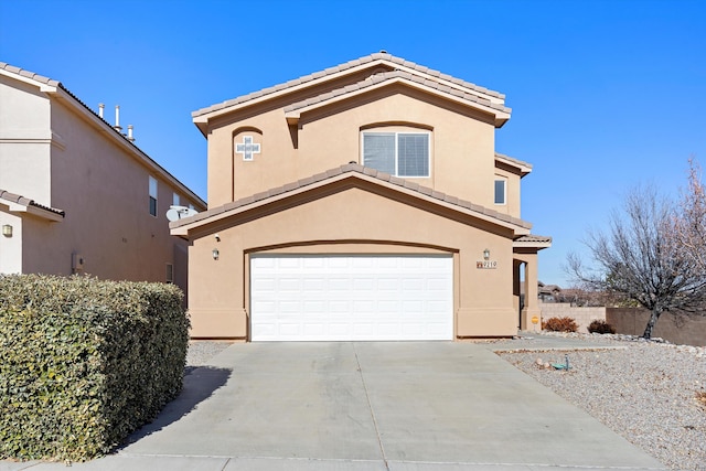 view of property with a garage