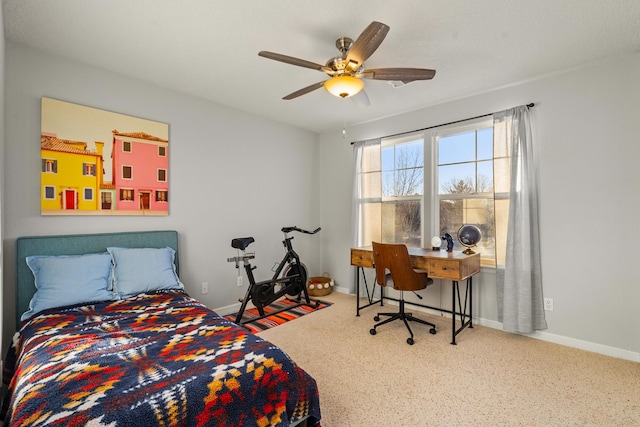 bedroom with ceiling fan