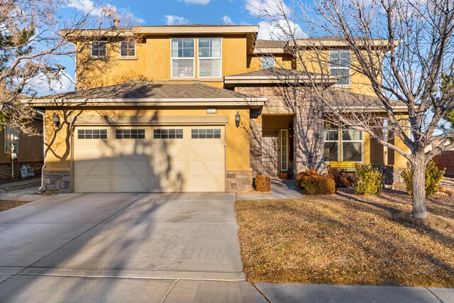 view of front of home featuring a garage