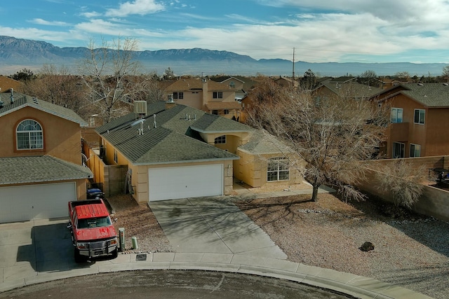 exterior space with a mountain view