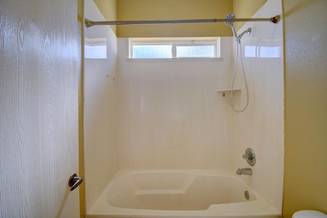 bathroom featuring bathing tub / shower combination