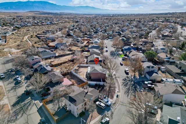 aerial view featuring a mountain view