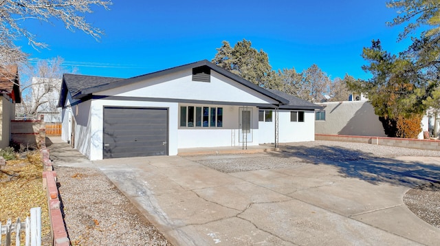 view of front facade with a garage