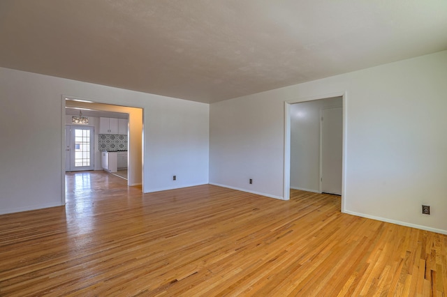 empty room featuring light hardwood / wood-style floors