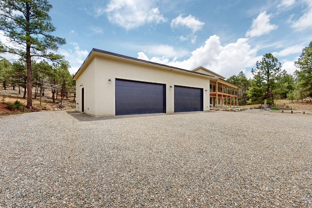 450 Juan Tomas Rd, Tijeras, NM 87059 - garage with gravel driveway