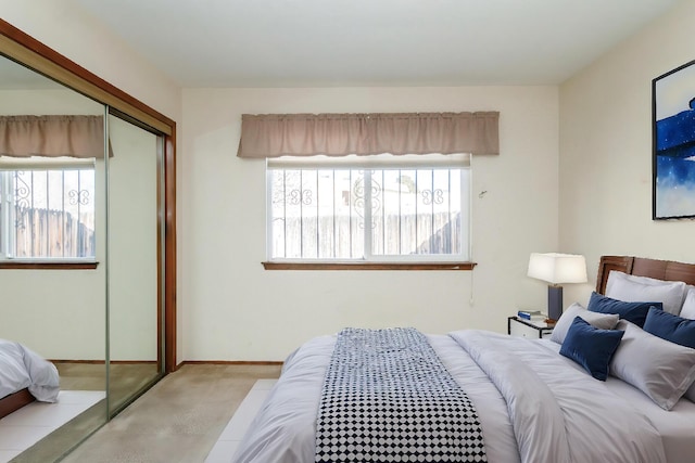 bedroom with a closet