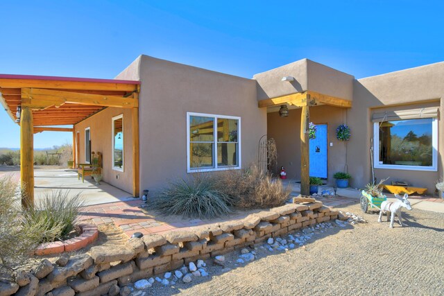 view of pueblo-style home