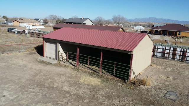 exterior space with a mountain view