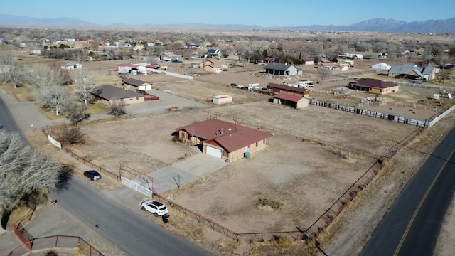 drone / aerial view with a mountain view