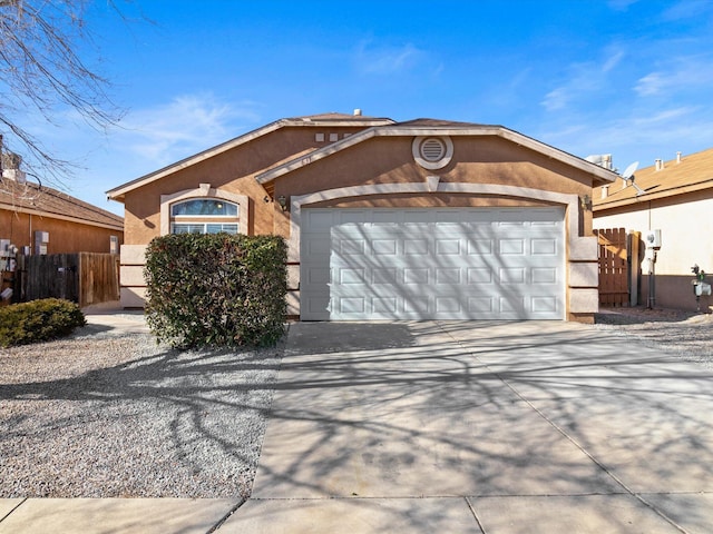 view of front facade featuring a garage