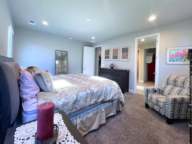 bedroom with carpet