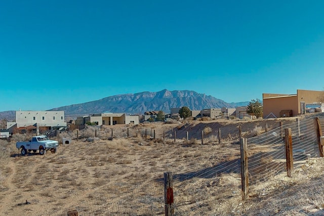 view of mountain feature featuring a residential view