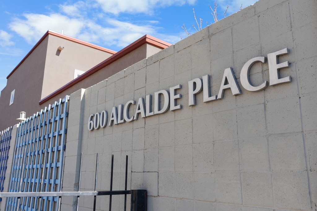 view of community sign