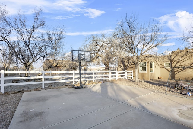 view of patio / terrace featuring basketball court