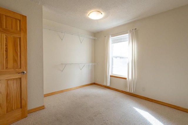 spacious closet featuring carpet floors