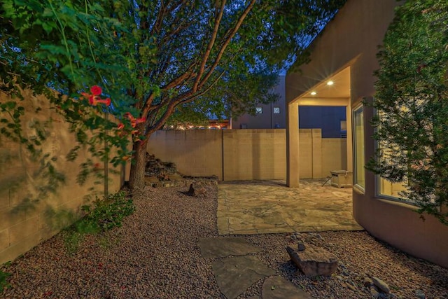 view of yard featuring a patio