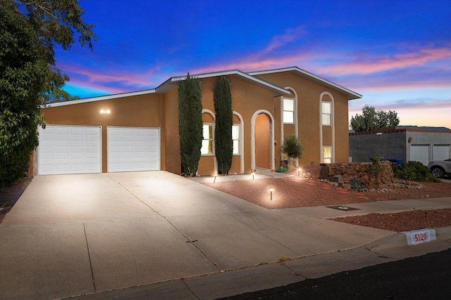 view of front of house featuring a garage