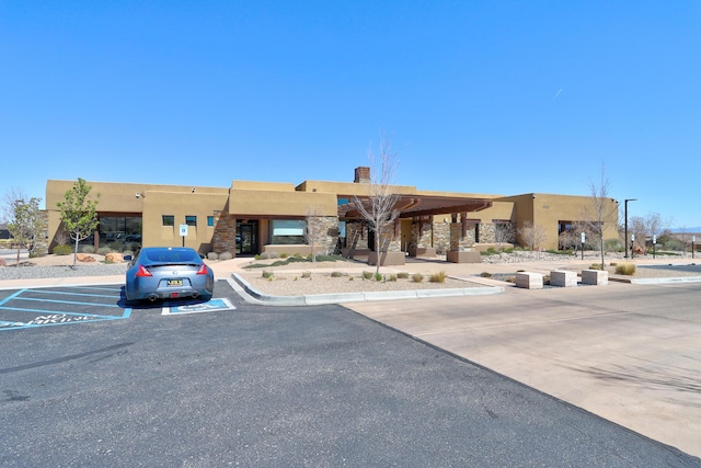 view of pueblo revival-style home