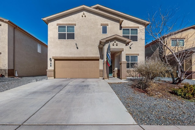 view of front property featuring a garage