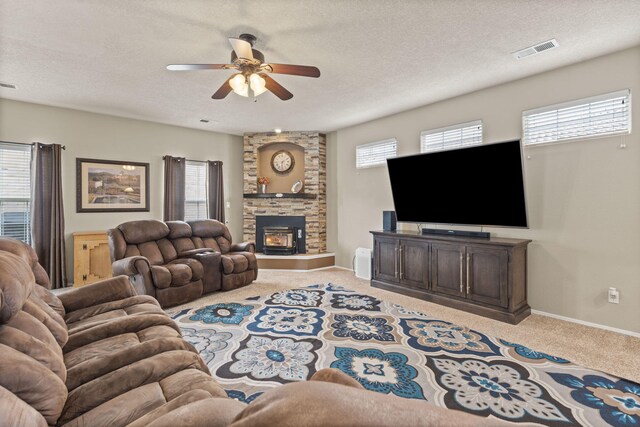 4823 Mcnary Ct NW, Albuquerque, NM 87120 - living room featuring carpet floors, plenty of natural light, and baseboards