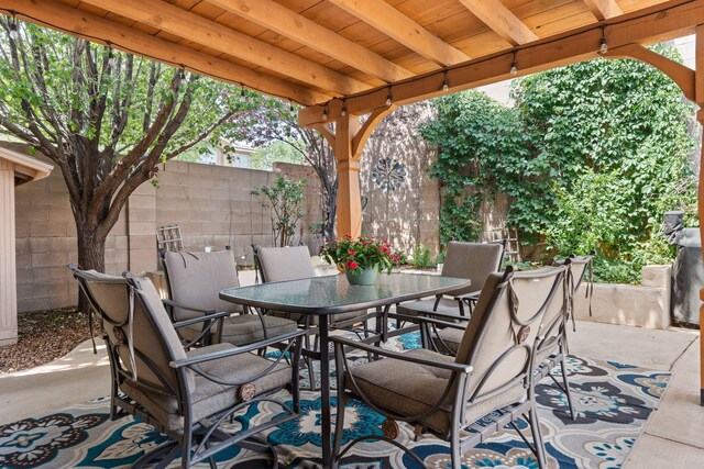 4823 Mcnary Ct NW, Albuquerque, NM 87120 - view of patio / terrace featuring outdoor dining space