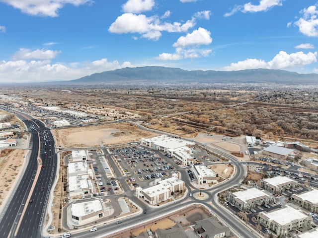 bird's eye view featuring a mountain view